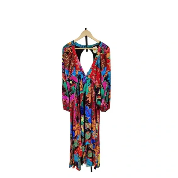 FARM Rio Black Cool Leopards Maxi Dress Large NWT - Picture 6 of 16